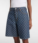 Gucci - Bermuda en jean et cuir