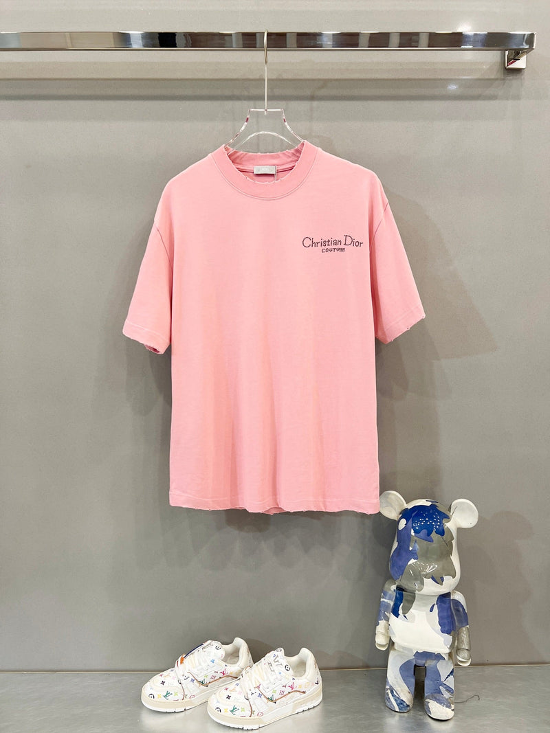 Dior - T-shirt en coton Dior Signature Rose