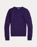Ralph Lauren - Pull torsadé à col rond en coton Branford Purple