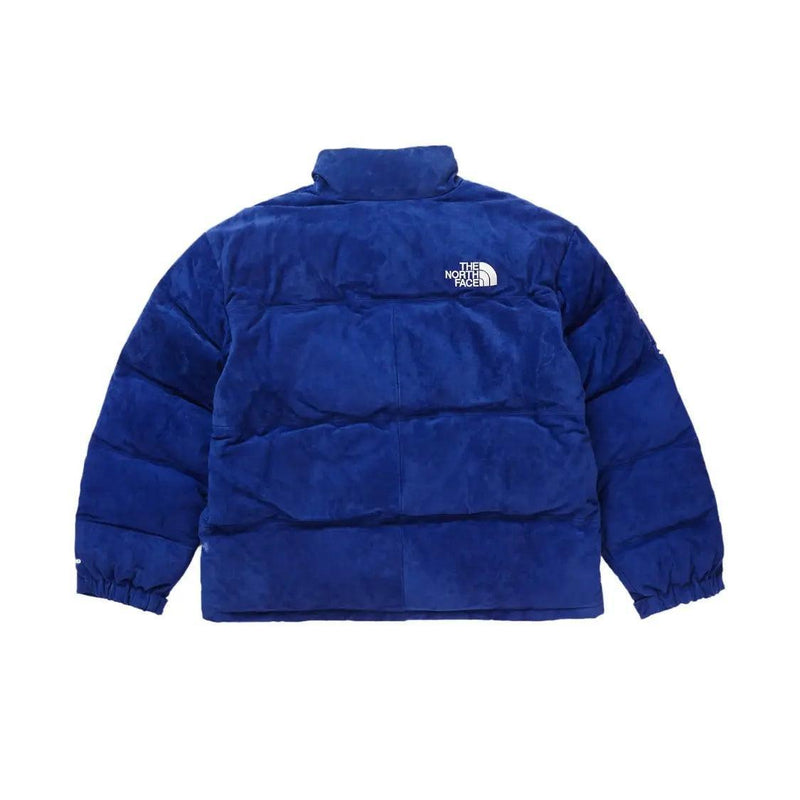 The North Face - Doudoune Premium Suede logo à patch bleue