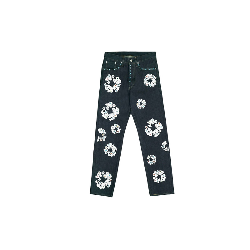 Denim Tears - Jean 501 x Cotton Wreath en Denim coloris Bleu Brut Femme