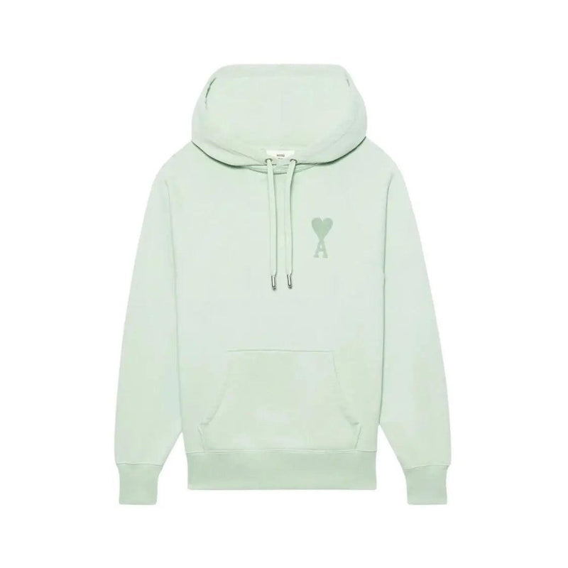 Ami Paris - Sweat à capuche petit cœur ami Vert aqua