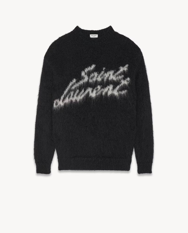 YSL -  Pull en laine Saint Laurent Noir