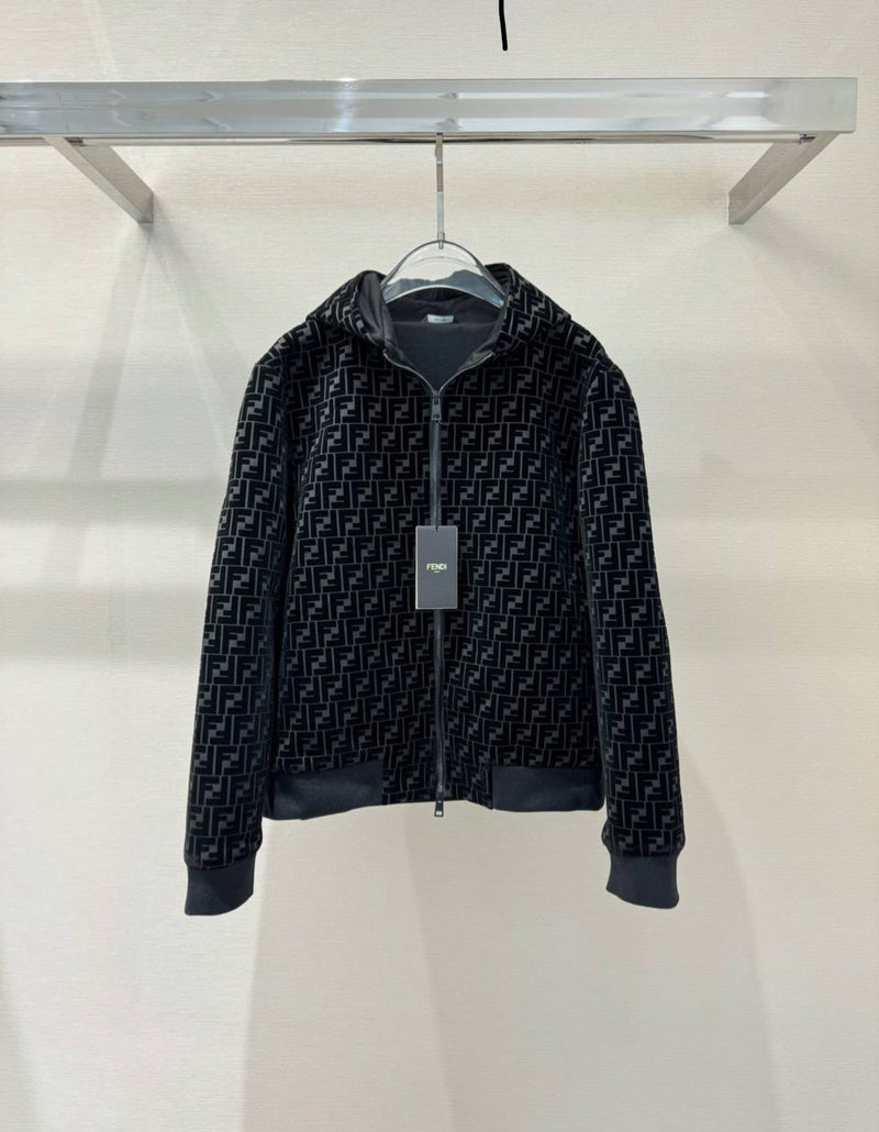 Fendi - Veste à capuche monogramme FF Noir