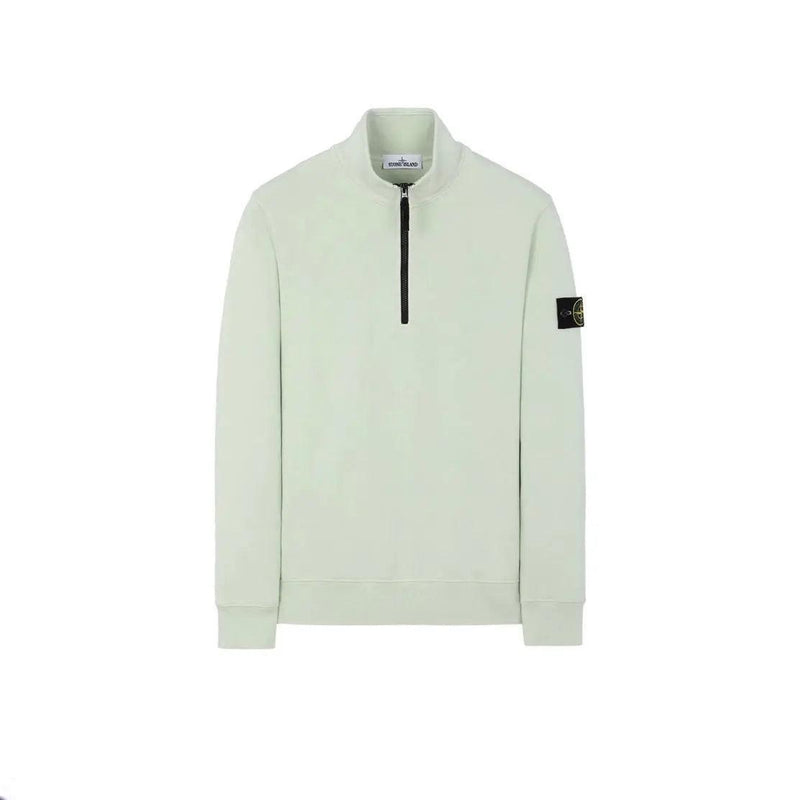 Stone Island - Sweat-shirt demi-zippé en coton pastel