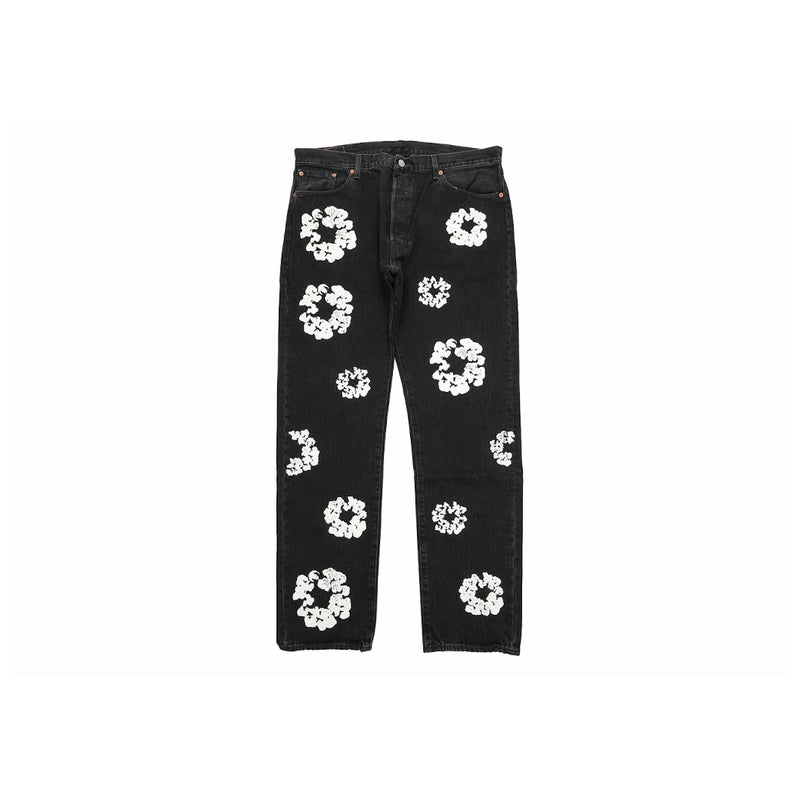 Denim Tears - Jean 501 The Cotton Wreath Denim Noir Femme