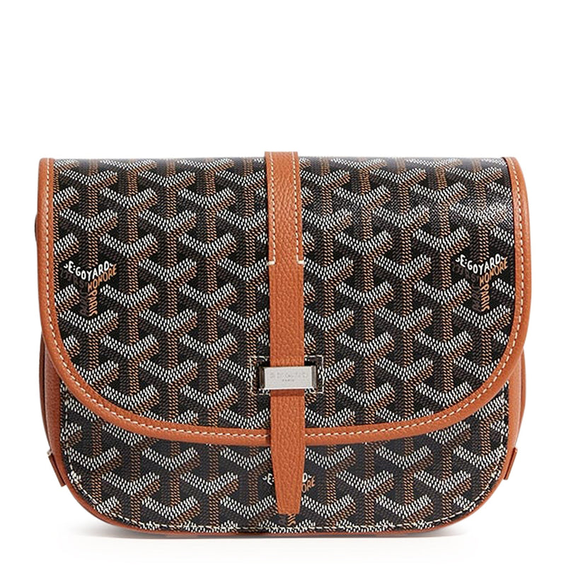 Goyard Goyardine Belvedere II Black/Tan PM Messenger Bag