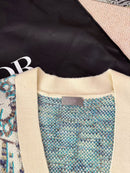 Dior - Cardigan monogramme Toile de Jacquard Dior Bleu Ciel F