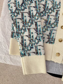Dior - Cardigan monogramme Toile de Jacquard Dior Bleu Ciel F