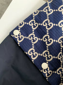 Gucci - Veste à capuche monogramme GG Bleu Marine