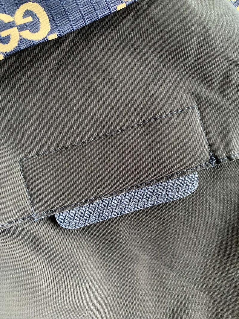 Gucci - Veste à capuche monogramme GG Bleu Marine