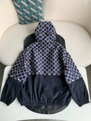 Gucci - Veste à capuche monogramme GG Bleu Marine