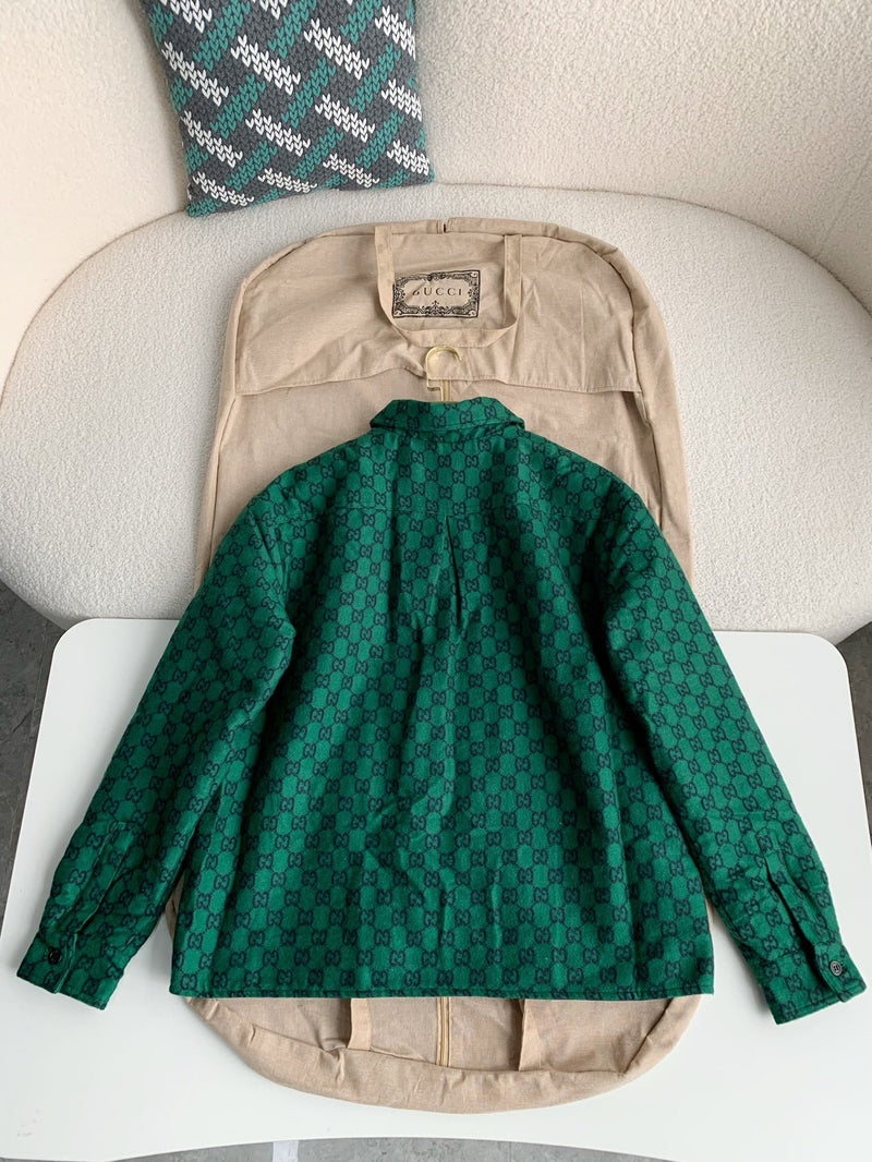 Gucci - Veste bomber en laine monogramme GG Vert
