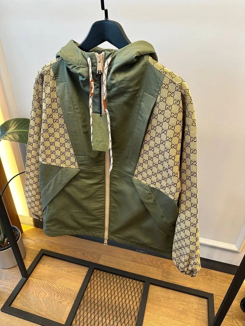 Gucci - Veste à capuche monogramme GG Kaki