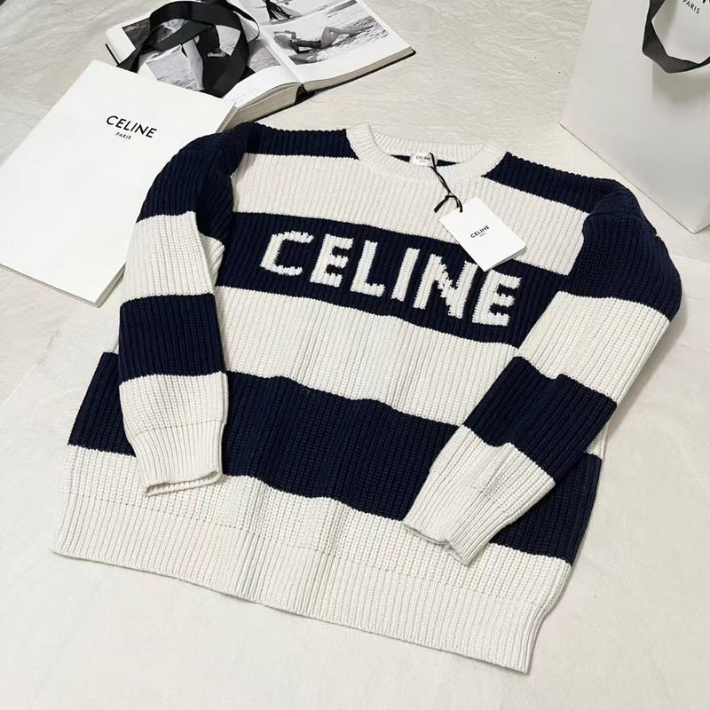 Celine - Pull à bande Noir et Blanche CELINE F
