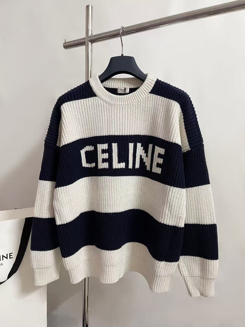 Celine - Pull à bande Noir et Blanche CELINE F