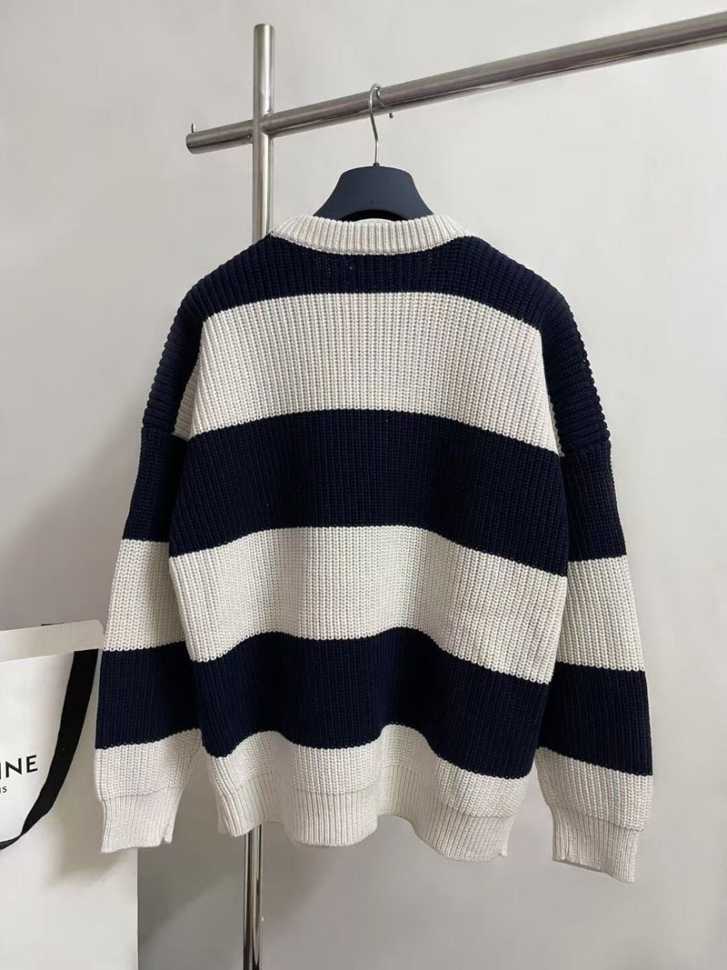 Celine - Pull à bande Noir et Blanche CELINE F