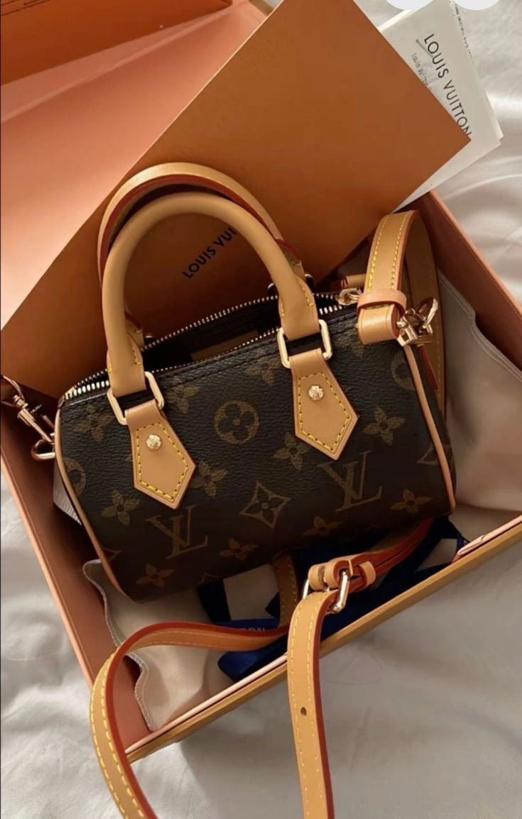 Louis Vuitton - Sac Nano Speedy Marron