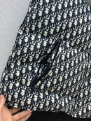 Dior - Doudoune sans manche avec logo monogramme Bleu Marine Blanc