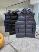 Prada - Doudoune sans manche Bleu/Noir/Bleu Marine