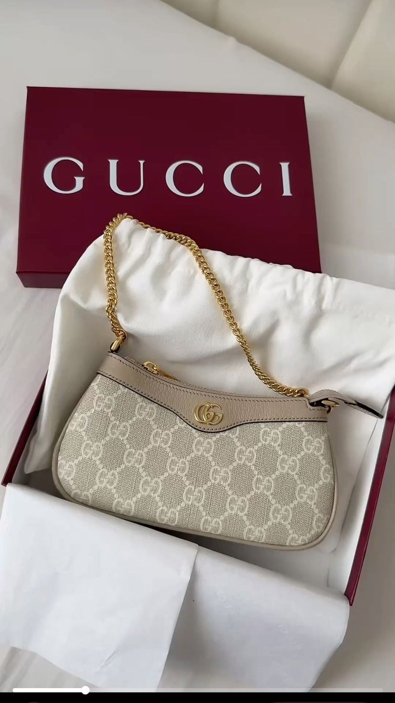 Gucci - Sac à épaule Ophidia Petit Blanc