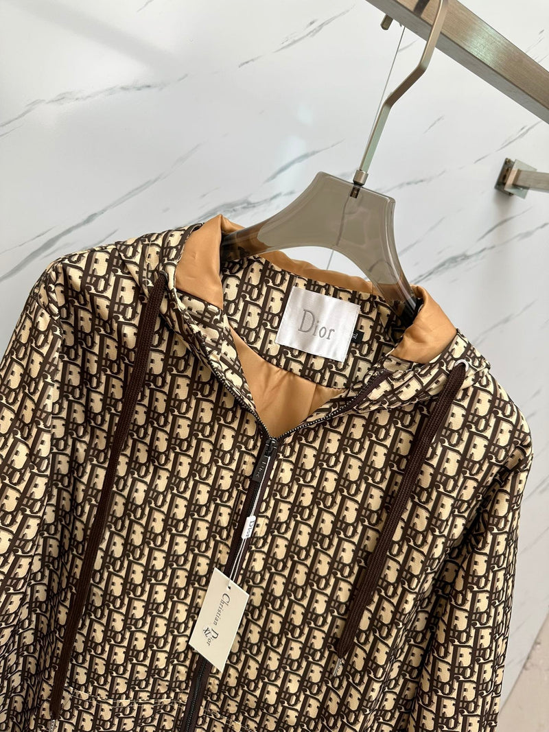 Dior - Veste a capuche à monogramme Dior Marron et Camel