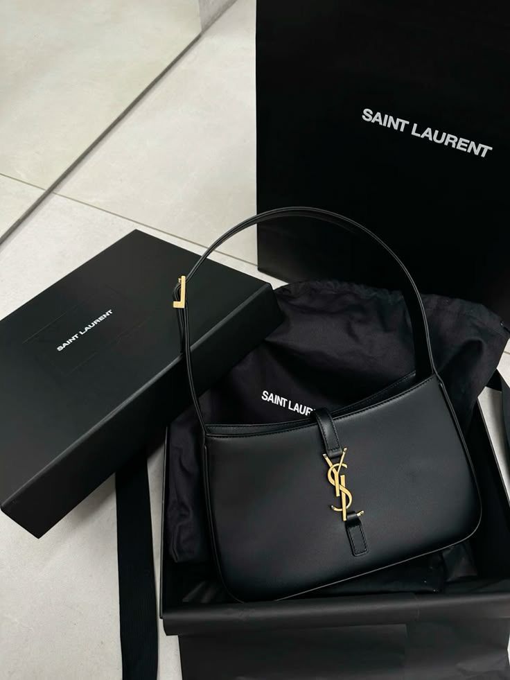 Yves Saint Laurent - Sac iconique YSL Cuir Noir