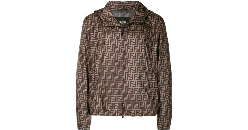 Fendi - Veste à capuche monogramme FF Marron