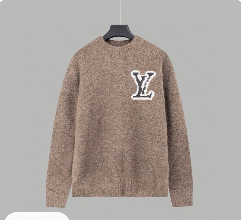 Louis Vuitton -  Pull en Maine a motif LV Marron