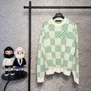 Louis Vuitton - Pull à carreaux motif monogramme LV Vert Blanc