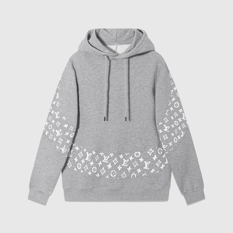 Louis Vuitton - Sweat à capuche  à motifs monogramme LV Gris clair