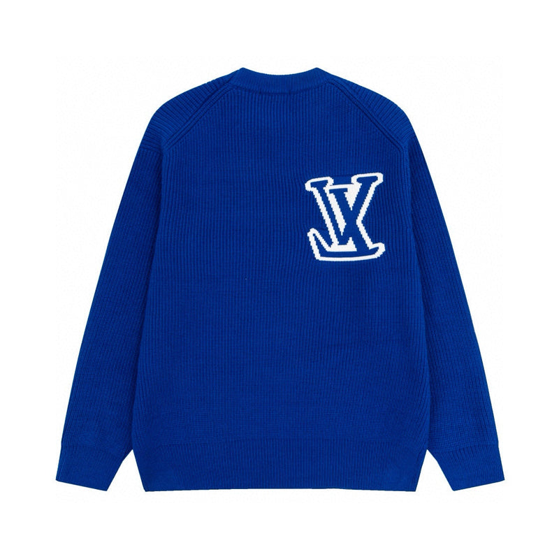 Louis Vuitton - Pull en laine a motif LV Bleu Électric