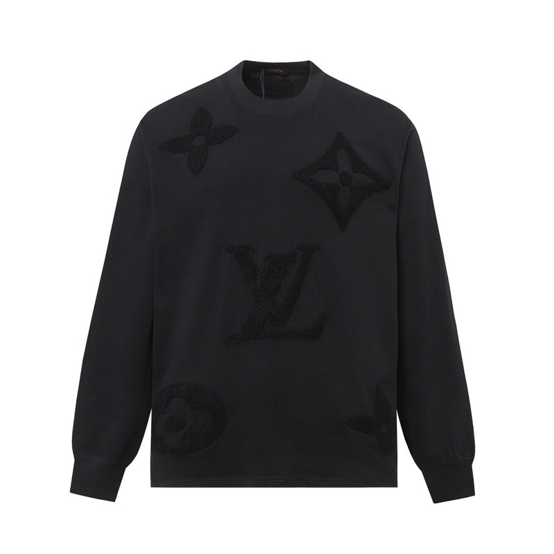 Louis Vuitton - Pull en coton à motif monogramme LV  Noir/Blanc