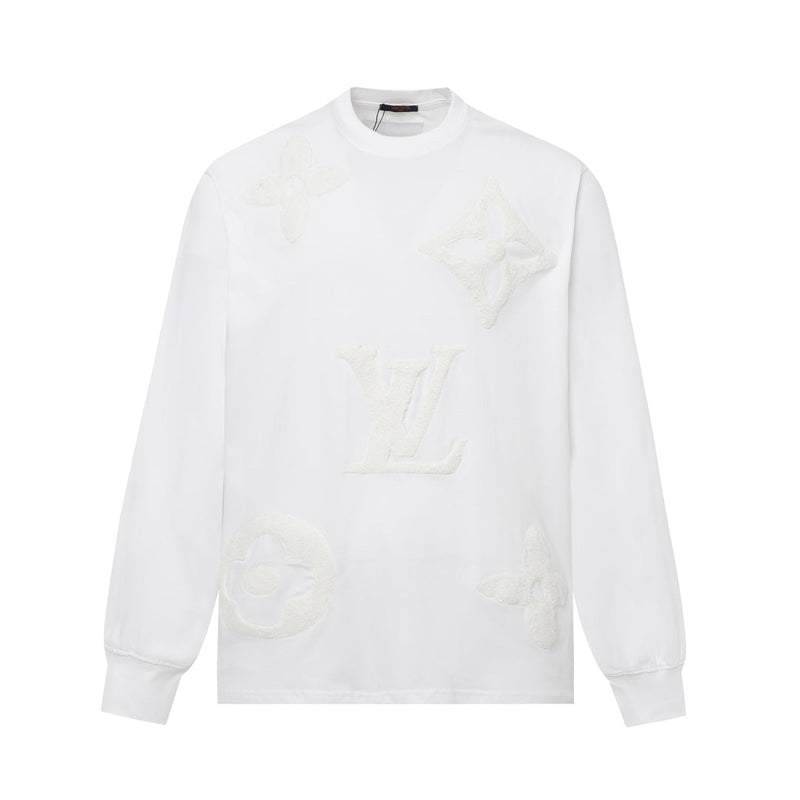 Louis Vuitton - Pull en coton à motif monogramme LV  Noir/Blanc