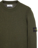Stone Island - Pull à col rond Tricot Vert Kaki