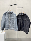 Dior - Veste à capuche à monogramme Dior Bleu Ciel / Noir