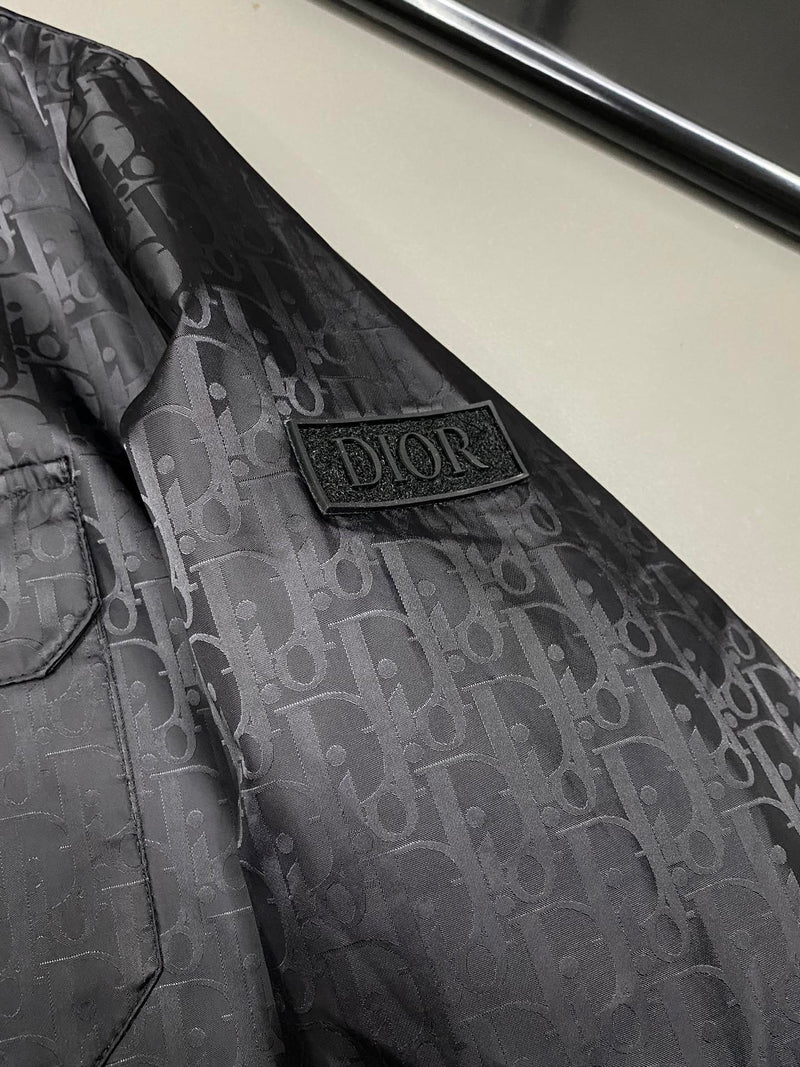 Dior - Veste à capuche à monogramme Dior Bleu Ciel / Noir