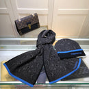 Louis Vuitton - Bonnet + écharpe Lv noir/bleu