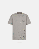Dior - T-shirt floqué Dior taché de peinture Gris
