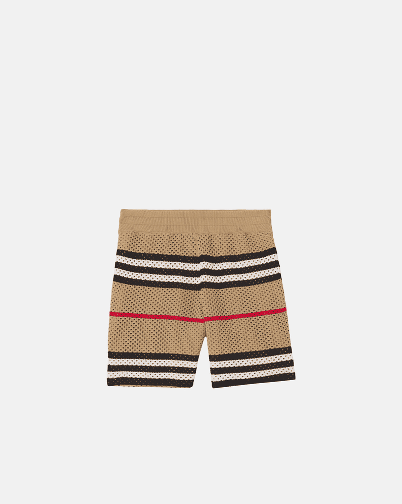 Burberry - Short en maille motif monogramme iconic Sable