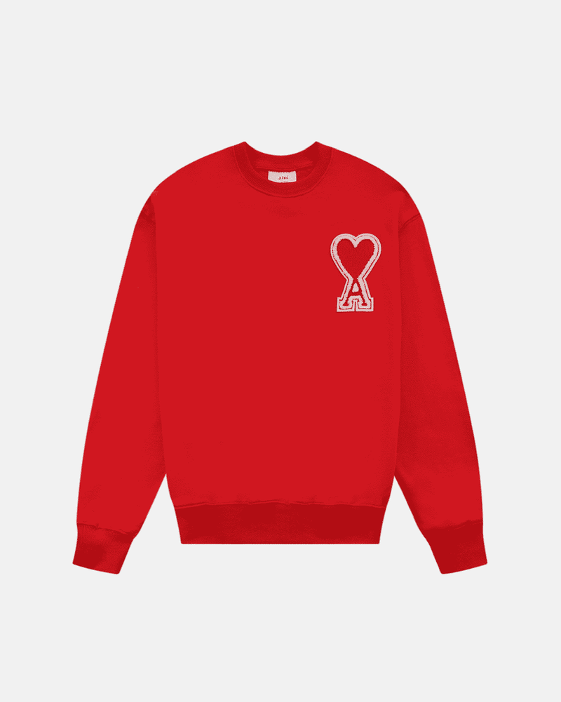 Ami Paris - Pull en coton cœur blanc (7 coloris)