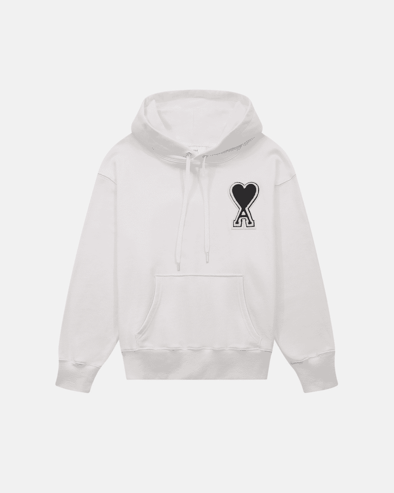 Ami Paris - Sweat à capuche Logo cœur blanc (6 coloris)