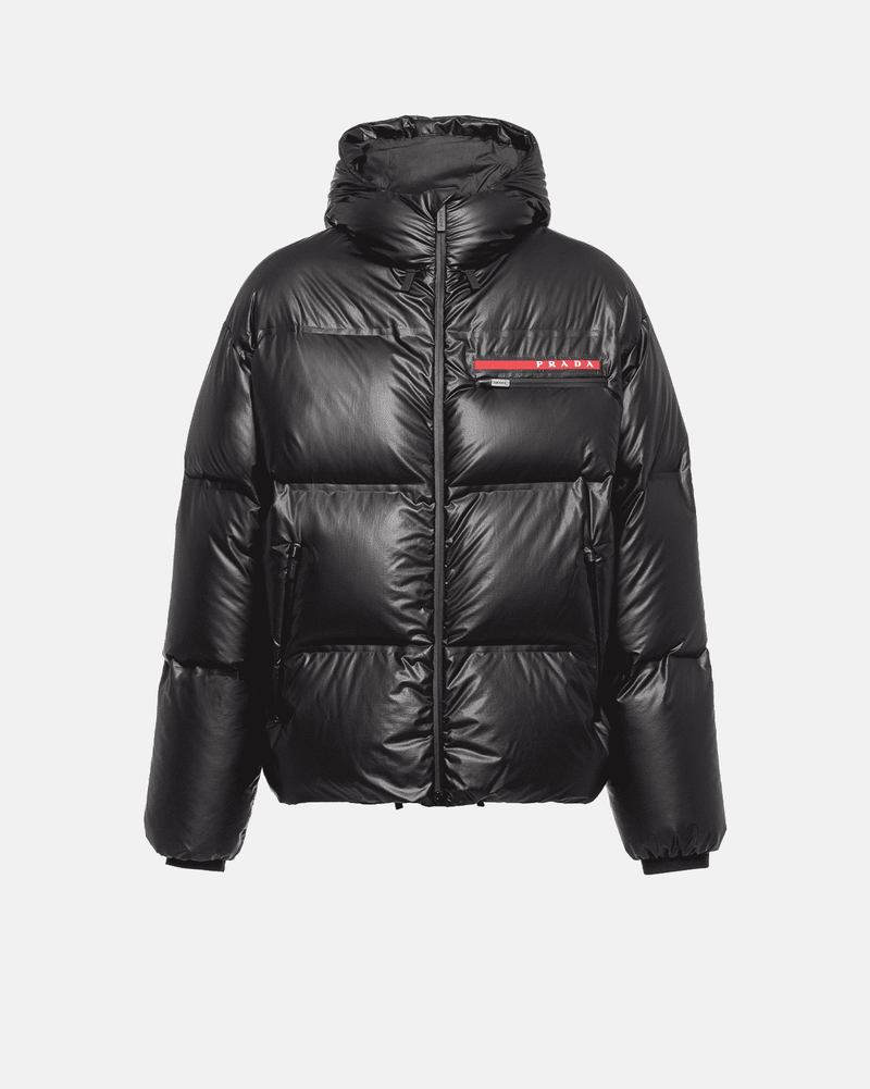 Prada - Doudoune en Nylon monogramme Prada Rouge Noir