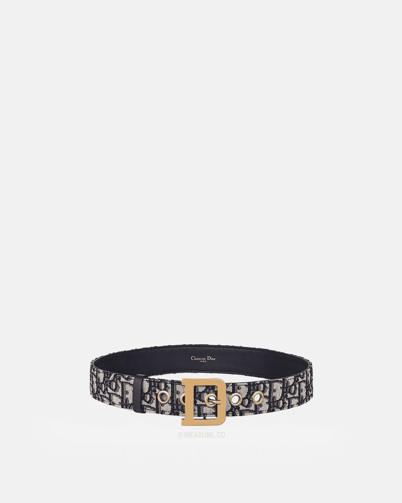 Dior - Ceinture Dior Doré Oblique Femme