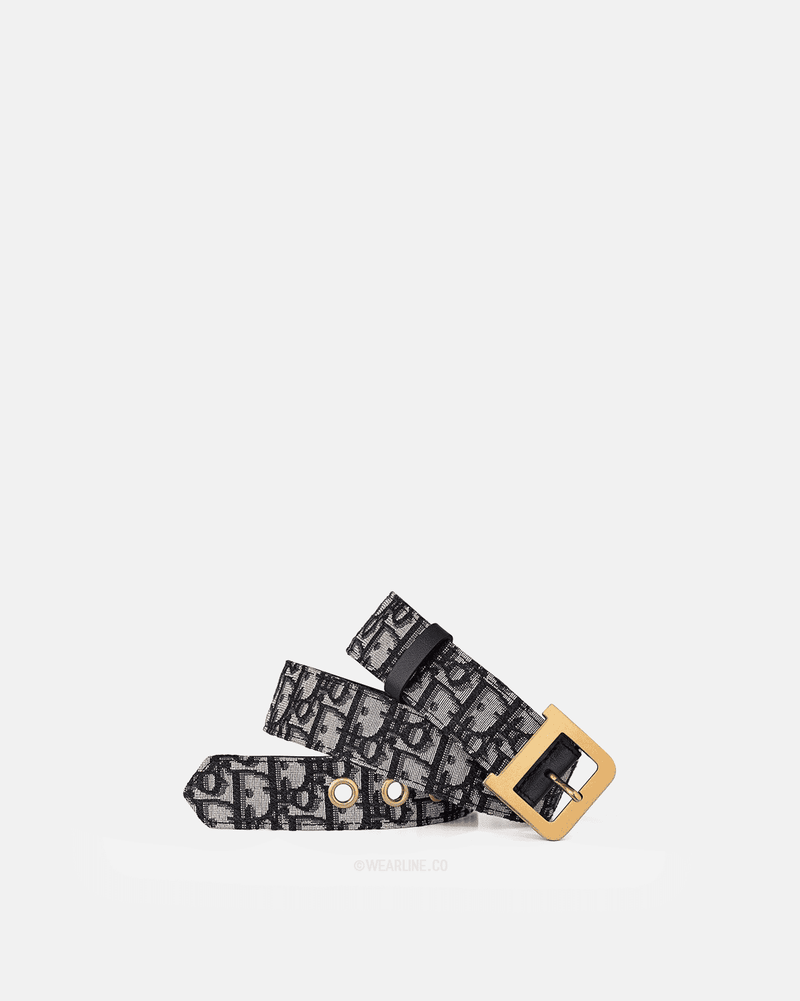 Dior - Ceinture Dior Doré Oblique Femme