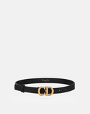 Dior - Ceinture Christian Dior en cuir Noir et Doré