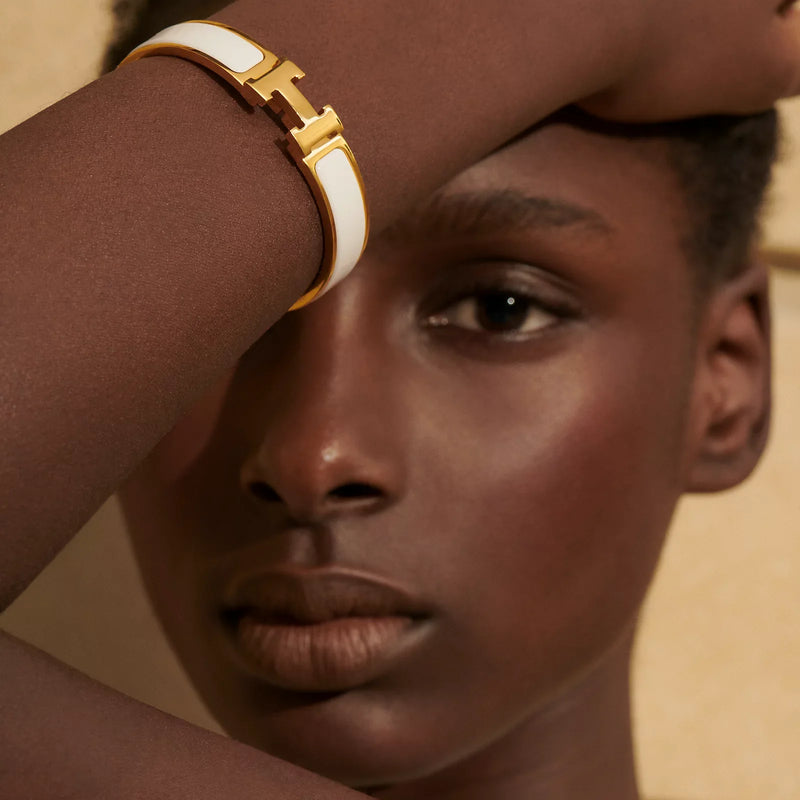 Hermès - Bracelet Clic H Blanc