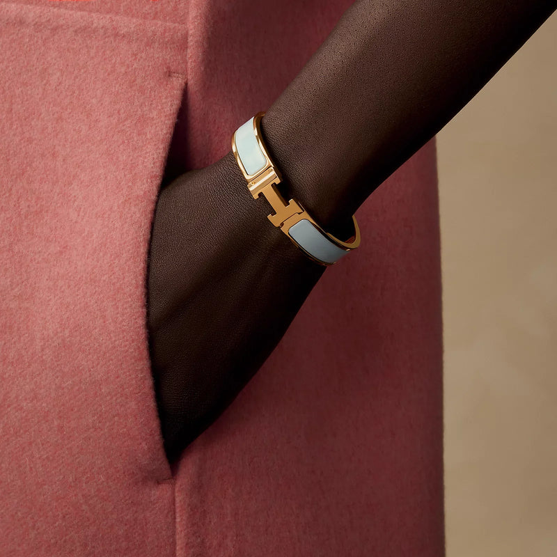 Hermès - Bracelet Clic H Bleu Polaire