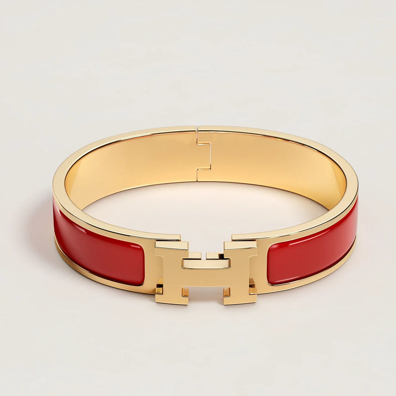 Hermès - Bracelet Clic H Rouge Amarante