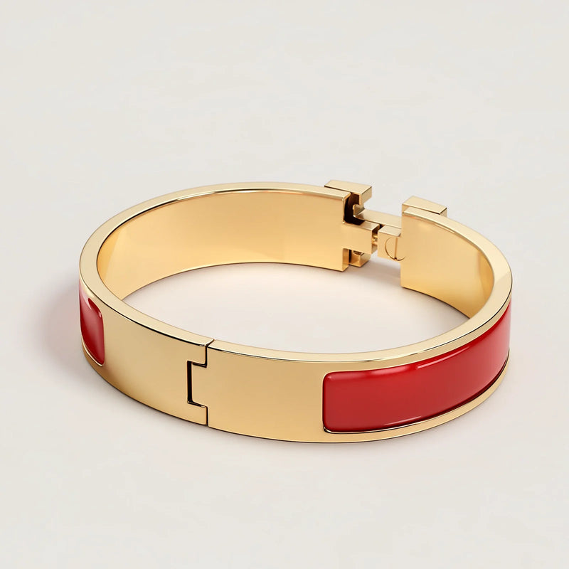 Hermès - Bracelet Clic H Rouge Amarante
